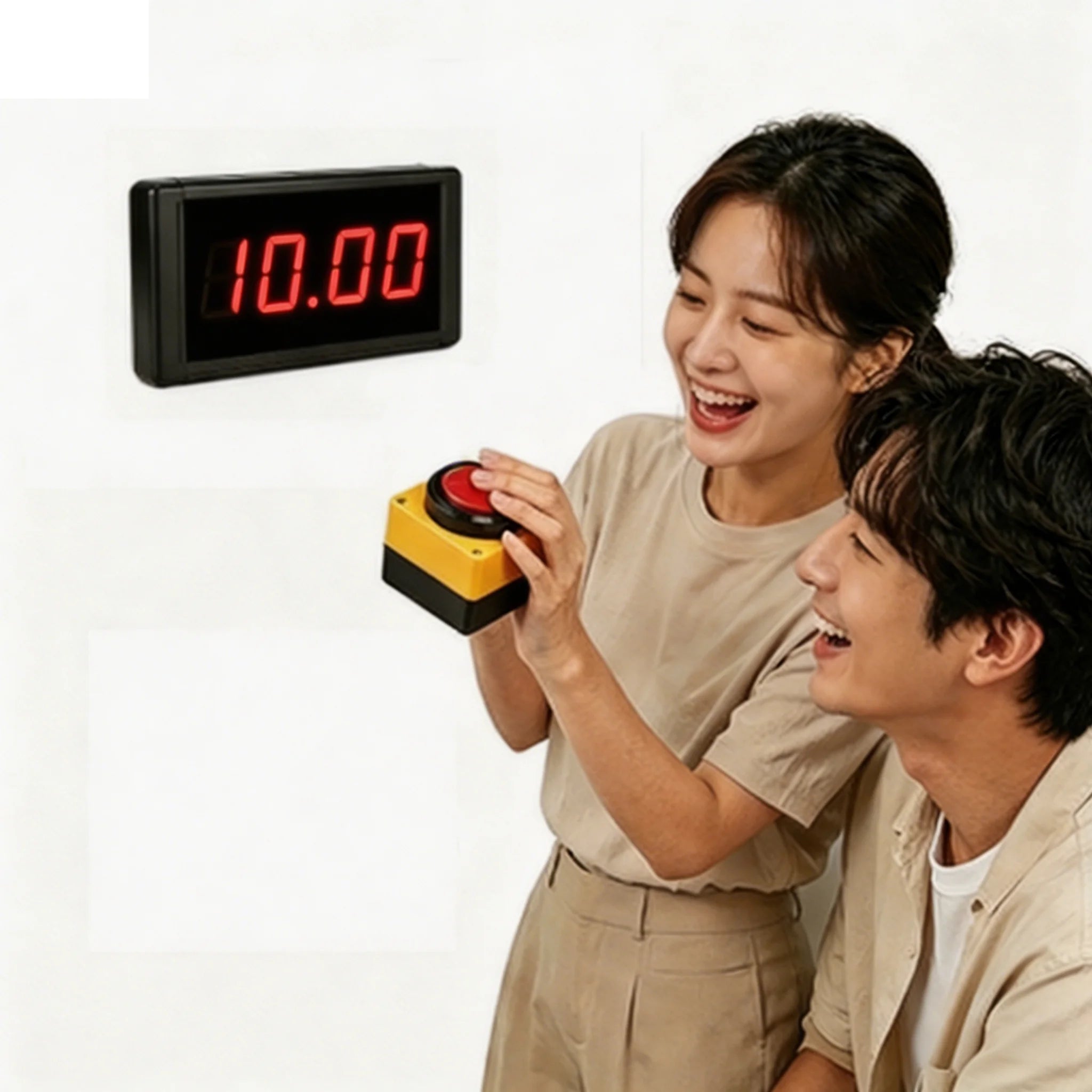 Adjustable Difficulty Challenge Timer with Remote Large Button Control Big Screen for Commercial Promotion Advertising Promotio